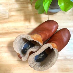 Swedish Hasbeens slip-on bootie, size 40